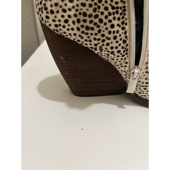 Very Volatile Feverdream Chocolate Chip Pony Hair Ankle Booties Size 10 - Picture 9 of 14